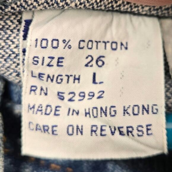 Vintage Jordache Women's Jeans Pleated Tapered Dark Wash sz 26 SEE MEASUREMENTS - Picture 12 of 16